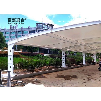 PVDF PTFE ткань из тяговой мембраны большая стальная рама Автоматический тент для парковки 3 автомобилей