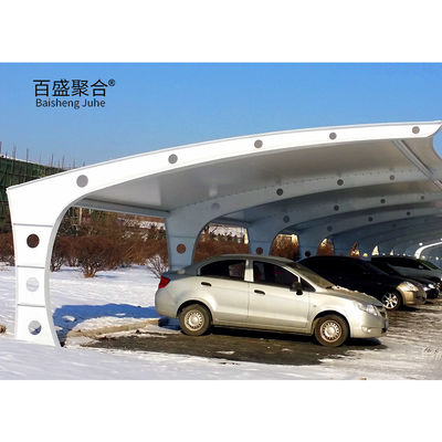 PVDF PTFE ткань из тяговой мембраны большая стальная рама Автоматический тент для парковки 3 автомобилей